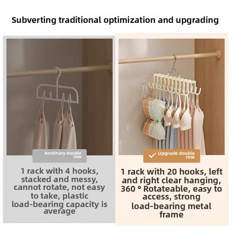 Strap Hanger 20 Hook Multi-hanging Underwear Vest Storage Artifact Multifunctional Hook Student Dormitory Wardrobe Hanger