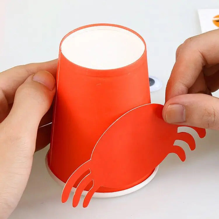 12pcs Children 3D DIY handmade Paper Cups Sticker Material Kit Whole Set Kids Kindergarten School Art Craft Educational Toys GYH