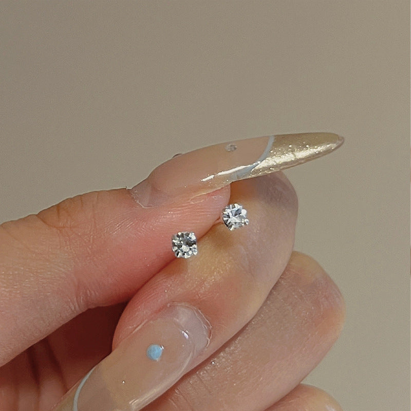 925 Silver Needle Love Butterfly Gravel Fashionable and Versatile Earrings Niche Unique Design Pearl Flower Earrings Earrings