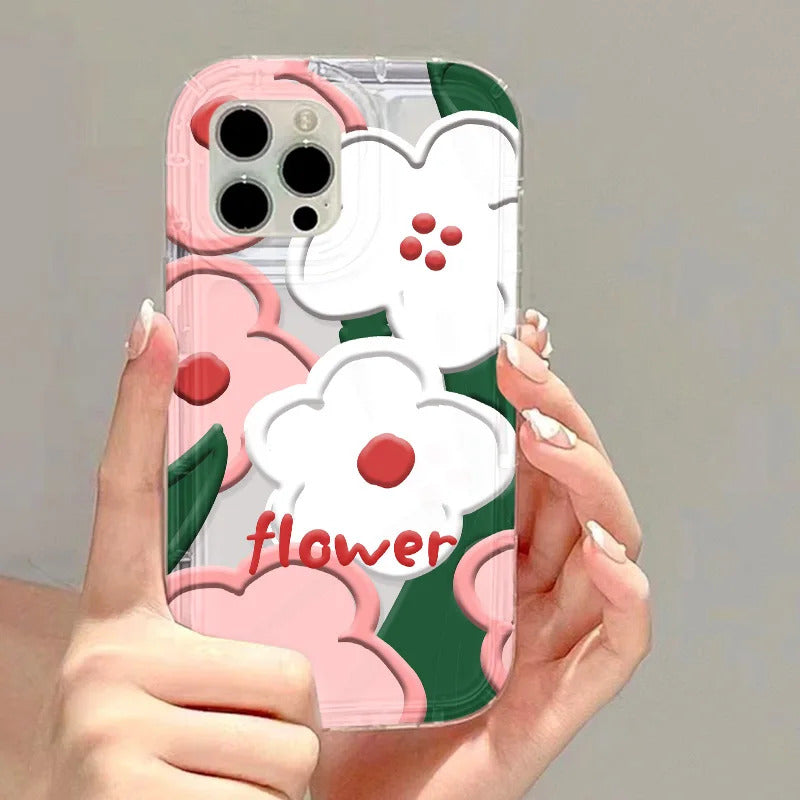 Oil Painting Flower Phone Case For iPhone 15 Case iPhone 11 13 12 14 Pro Max 7 8 Plus X XR XS SE 2020 Shockproof Soft Back Cover