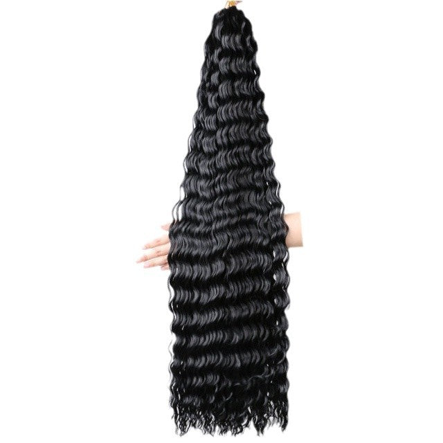 Foreign Trade Wig Crochet Hair Chemical Fiber Hair Bundle Deep Wave Twist Hair Cross-Border Ladies Dreadlocks Woven