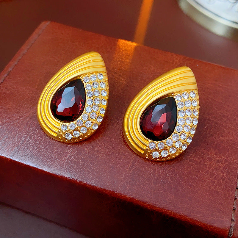 Vintage Earrings Fashion Versatile Ear Jewelry Niche Light Luxury High-end Accessories