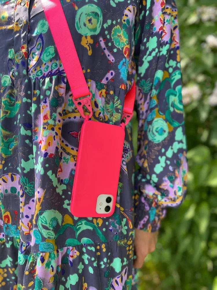 2025 Crossbody Strap Lanyard Silicone Phone Case For iPhone 16 15 14 13 12 Mini 11 Pro Max Plus Candy Color Soft TPU Back Cover