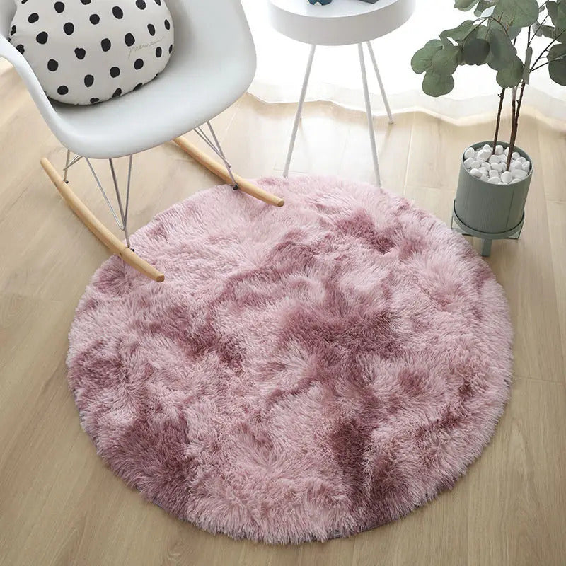 Plush Rugs Round Carpet For Living Room Sofa Foot Pad Fluffy Soft Kids Bedroom Cushion Balcony Hanging Basket Mat