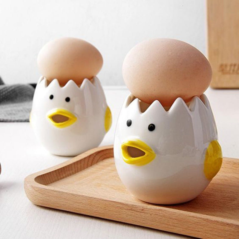 Cute Chick Ceramic Egg White Separator Creative Egg Separator Egg Yolk Protein Filter Baking Tool