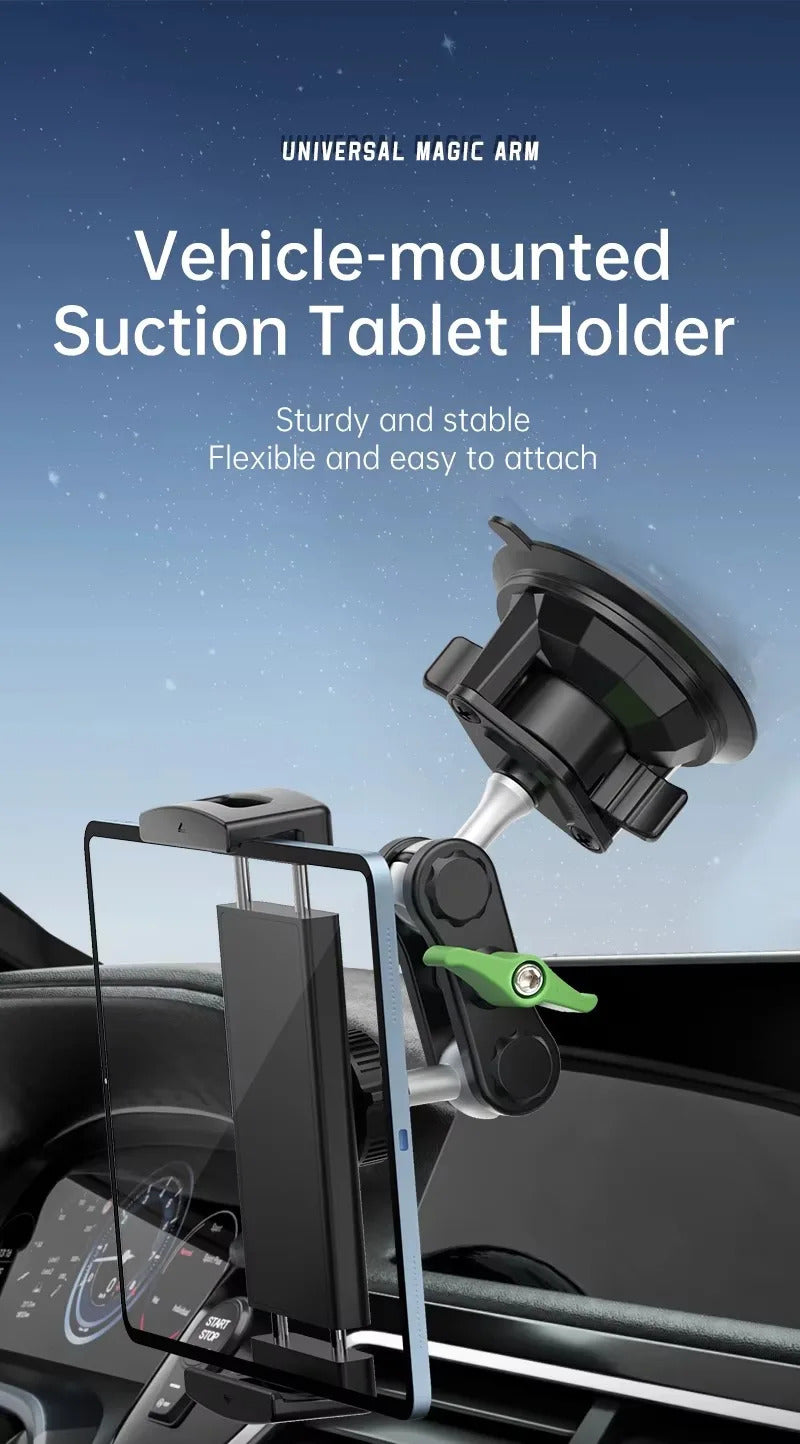 Lanparte 360-Degree Adjustable Car Mount Mobile Phone and Tablet Holder Stand for ipad accessories holder stand with Suction Cup