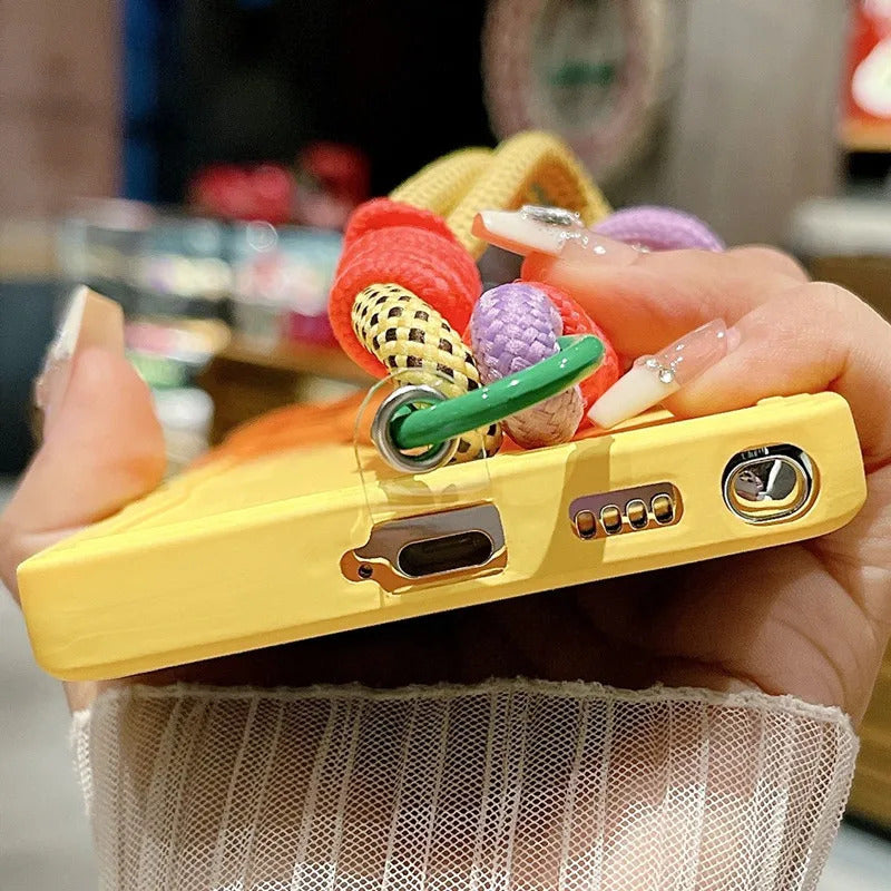 Love Heart Gradient Wrist Strap Case For Samsung Galaxy S25 Ultra S24 FE S23 S21 S20 S22 Plus Note 20 A55 A535 A25 A15 5G A05s