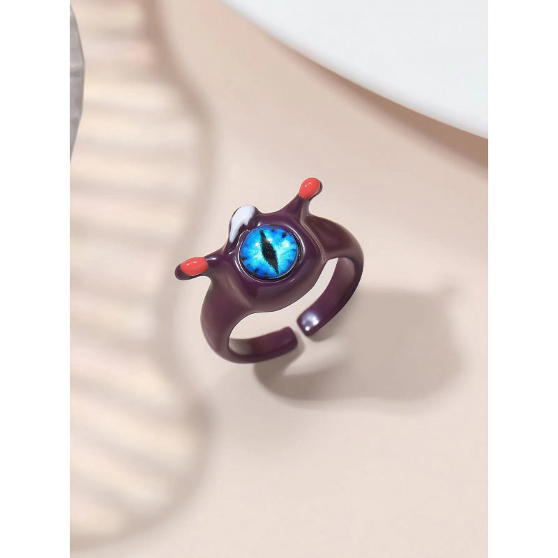 Funny Little Monster Ring Childlike Cute One-Eyed Ins Student Children Girlfriends Couple Gifting New
