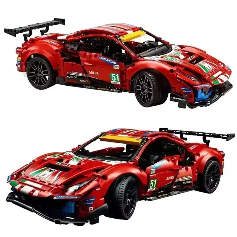 NEW Technical 488 GTE 1684PCS Speed Sports Car Building Blocks Set Model 42125 MOC Racing Vehicle Assemble Toys Brick Kid Adults