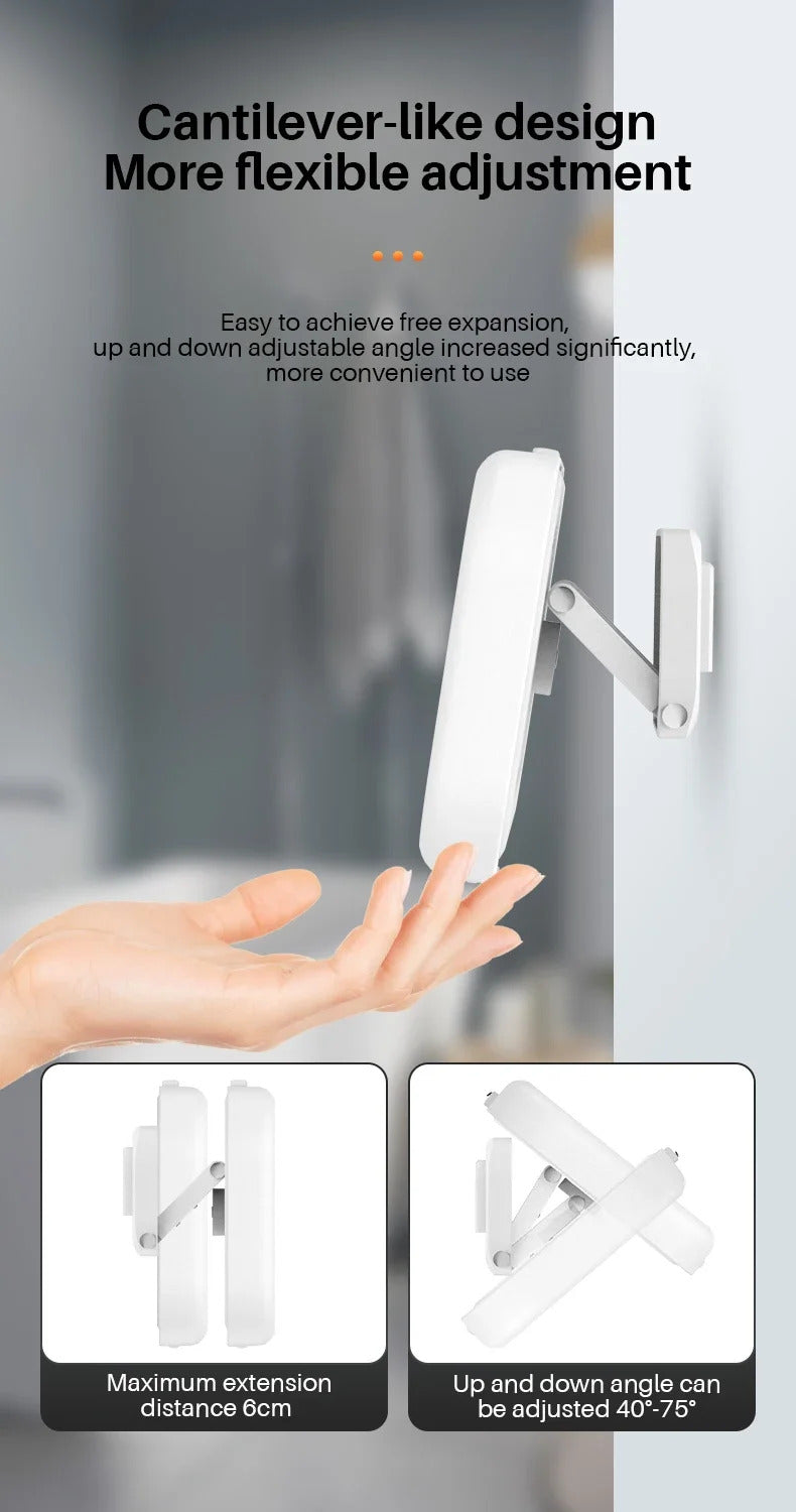 New Rotation Waterproof Bathroom Phone Wall Mount Holder Adjustable Shower Phone Case Stick on Wall Bathroom Toilet Phone Holder