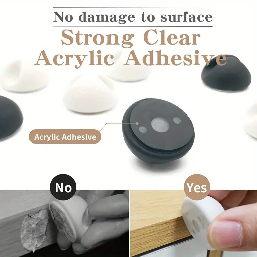 Rubber Desktop Phone Wire Organizer Data Cable Holder for Phone Headset Chargar Cable Holder Desktop Cable Organizer Fixation