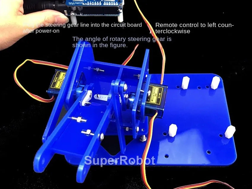 SG90 4 Dof Unassembly Acrylic Mechanical Robot Manipulator Claw For Arduino Robot Arm DIY Kit UNO Programmable Robot Starter Kit