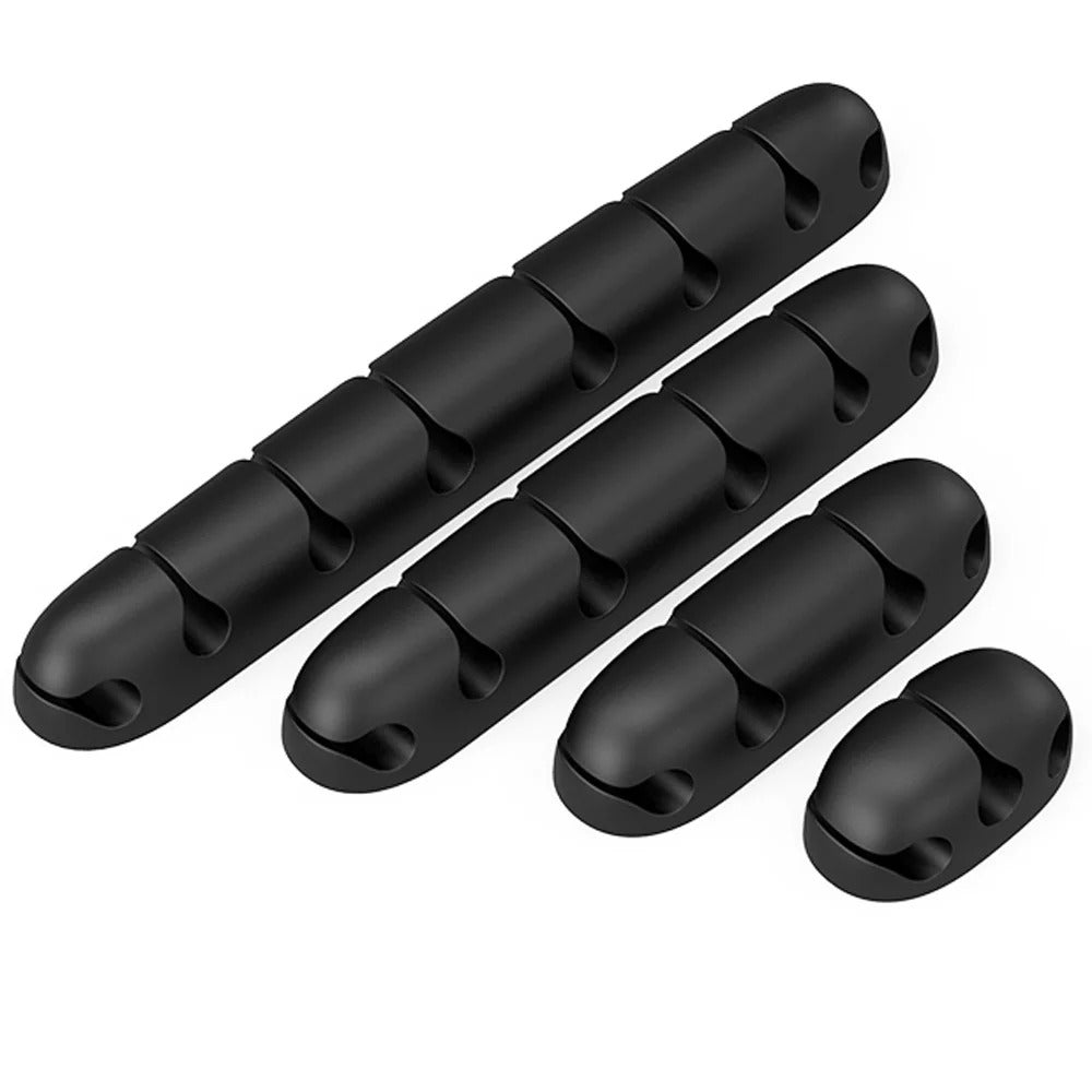 Cable Organizer Feel Free To Stick Multi-function Desktop USB Cable Organizer Wire Winder Silicone Tie Fixer Wire Management