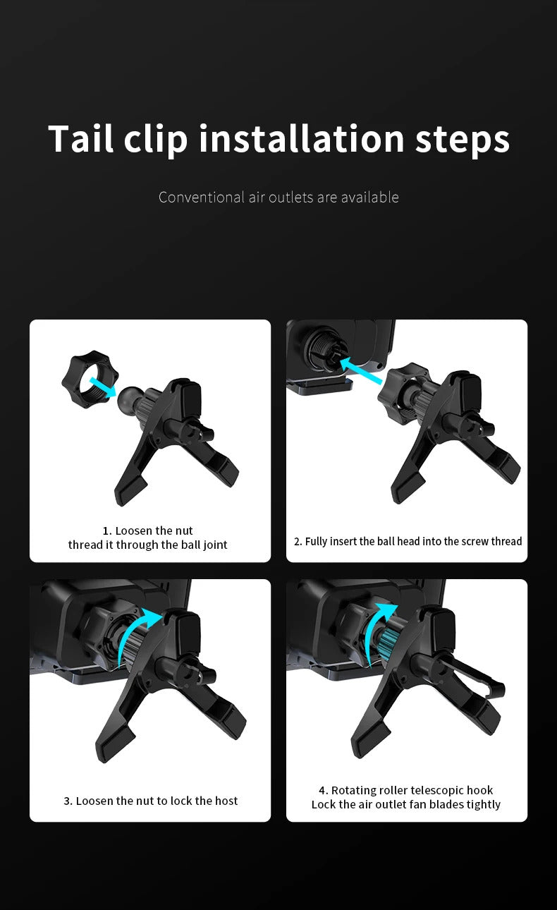 New 15W Wireless Fast Car Charger Mount Gravity Car Phone Holder For Samsung Automatic Rotating Universal Phone Charging Stand