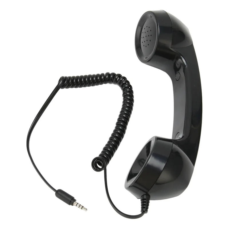 Retro Phone Handset Multifunction Radiation Proof Handheld Cell Phone Receiver for Mobile Phones Computers