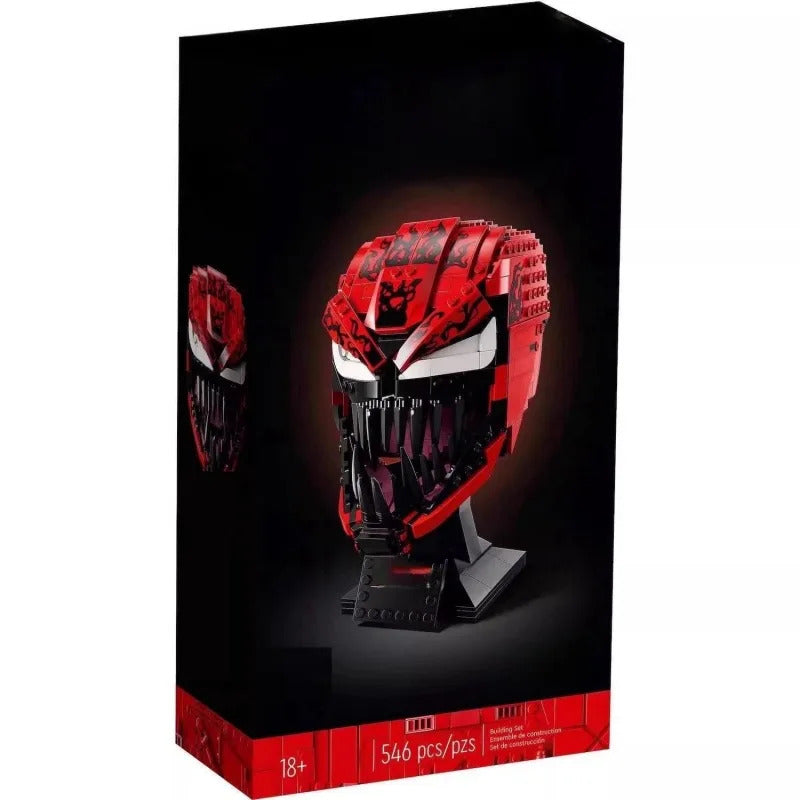 Venom Mini Building Blocks Marvel Carnage Head Super Hero Spiderman MOC 3D Model DIY Bricks Figure Toy For Kid Christmas Gift