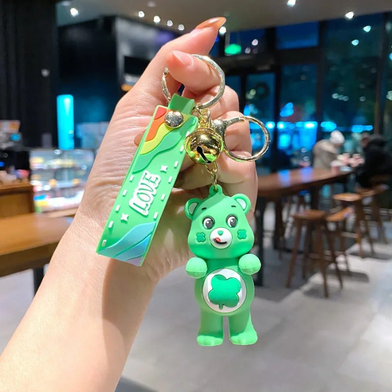 Care Bears Kawaii Keychain for Boys Girls Anime Cartoon Cute Key Ring Bag Car Fashion Decorative Pendant Children Toys Gifts