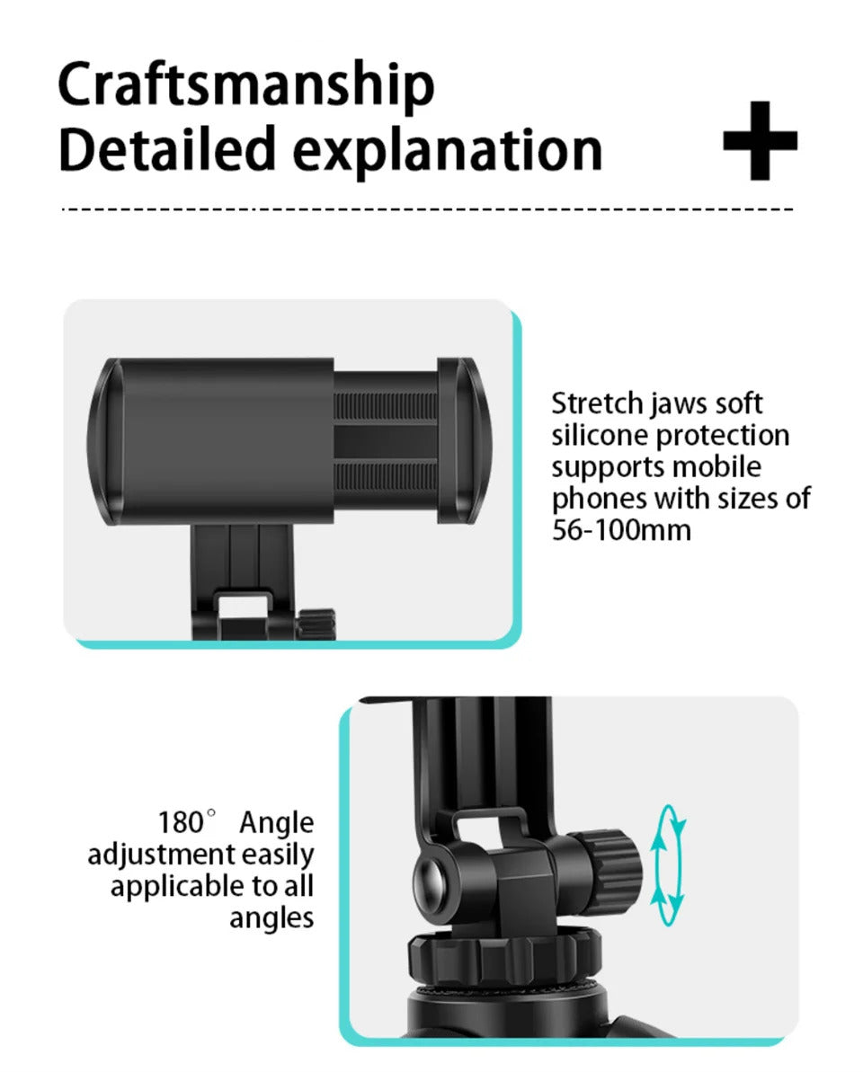 Phone Holder Portable Tripod Foldable Desktop Mobile Phone Stand Rotatable Selfie Holding Live Video Camera Stabilizer Bracke
