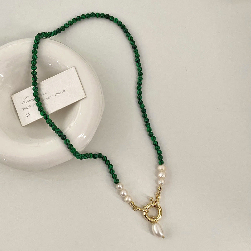 Turquoise Baroque Freshwater Pearl Bracelet Stacked Elegant Women's Bracelet