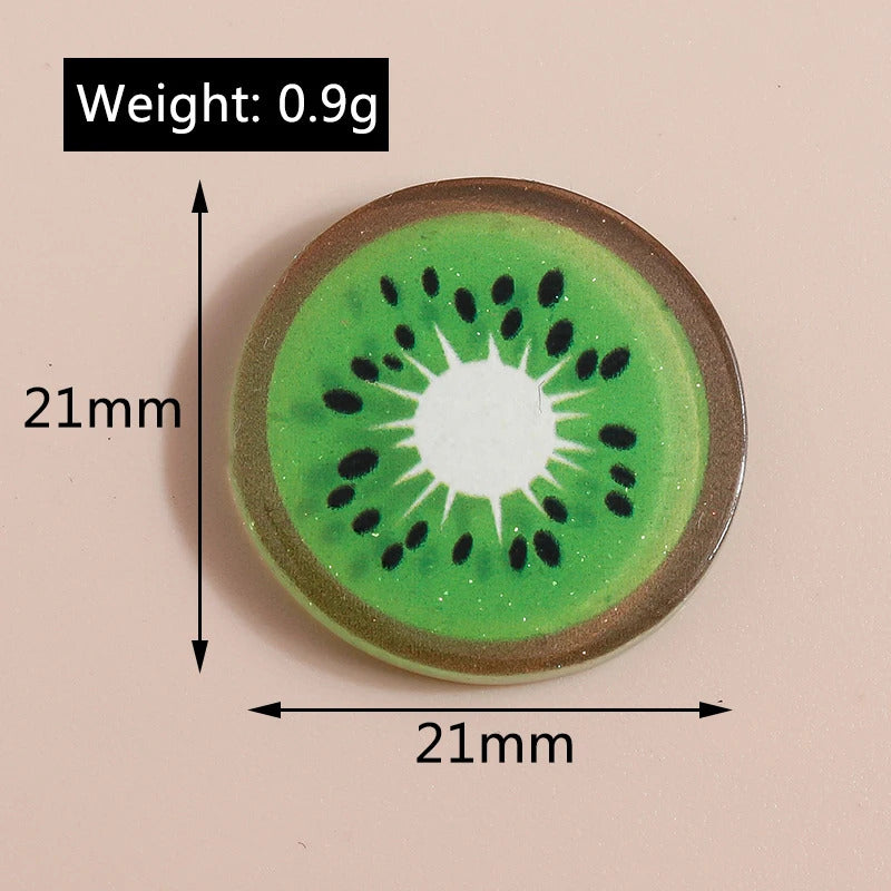 10pcs Mix Cute Mini Fruit Charms Pear Cherry Pineapple Peach Avocado Flat Back Resin Cabochons Scrapbook DIY Jewelry Accessories