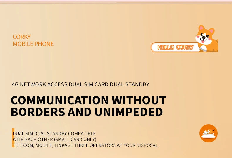 2023 New Cute Mini Koki Mobile Phone Flip Cartoon Kids Children Dual Sim 2G GSM Keyboard Botton MP3 Player Unlocked Cellphone