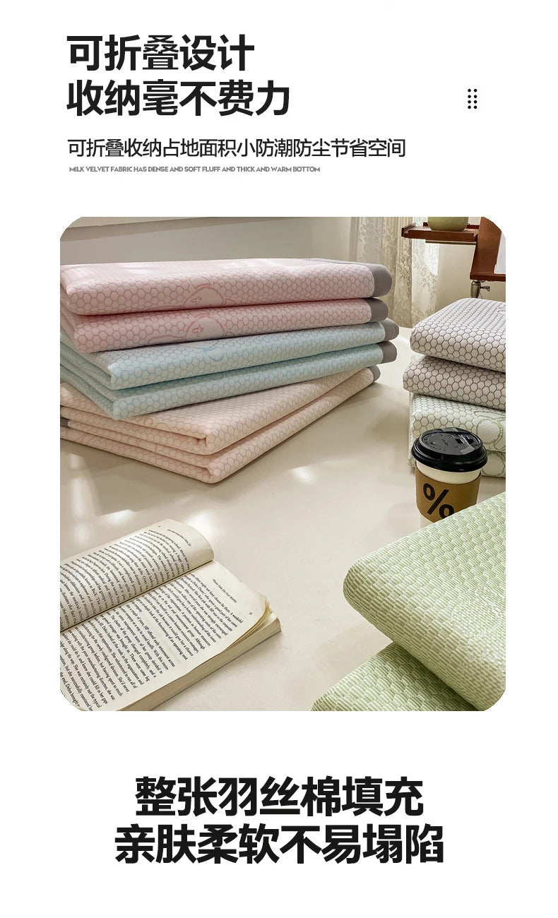 New Ice Bean Summer Mat for Bed  Air-Permeable Sleeping Naked Cooling Mat Adult Child Coolness Soft Bed Mat Cool Down Bed Pad