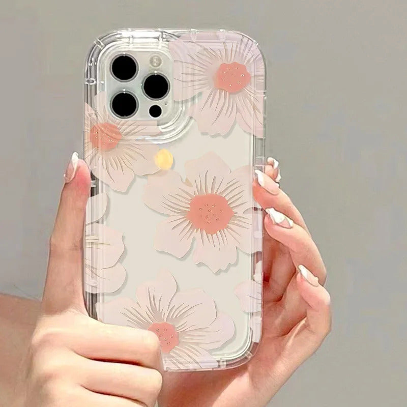 Oil Painting Flower Phone Case For iPhone 15 Case iPhone 11 13 12 14 Pro Max 7 8 Plus X XR XS SE 2020 Shockproof Soft Back Cover