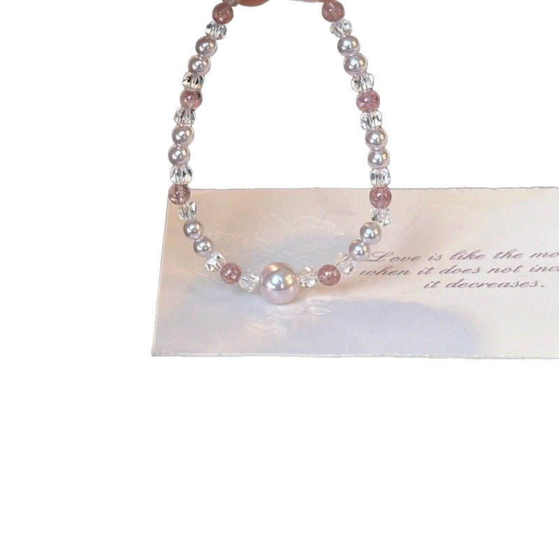 2025 New Beaded Agate Bracelet for Women, Niche Fashion, Exquisite Light Luxury, Versatile High-end Pearl Agate Bracelet