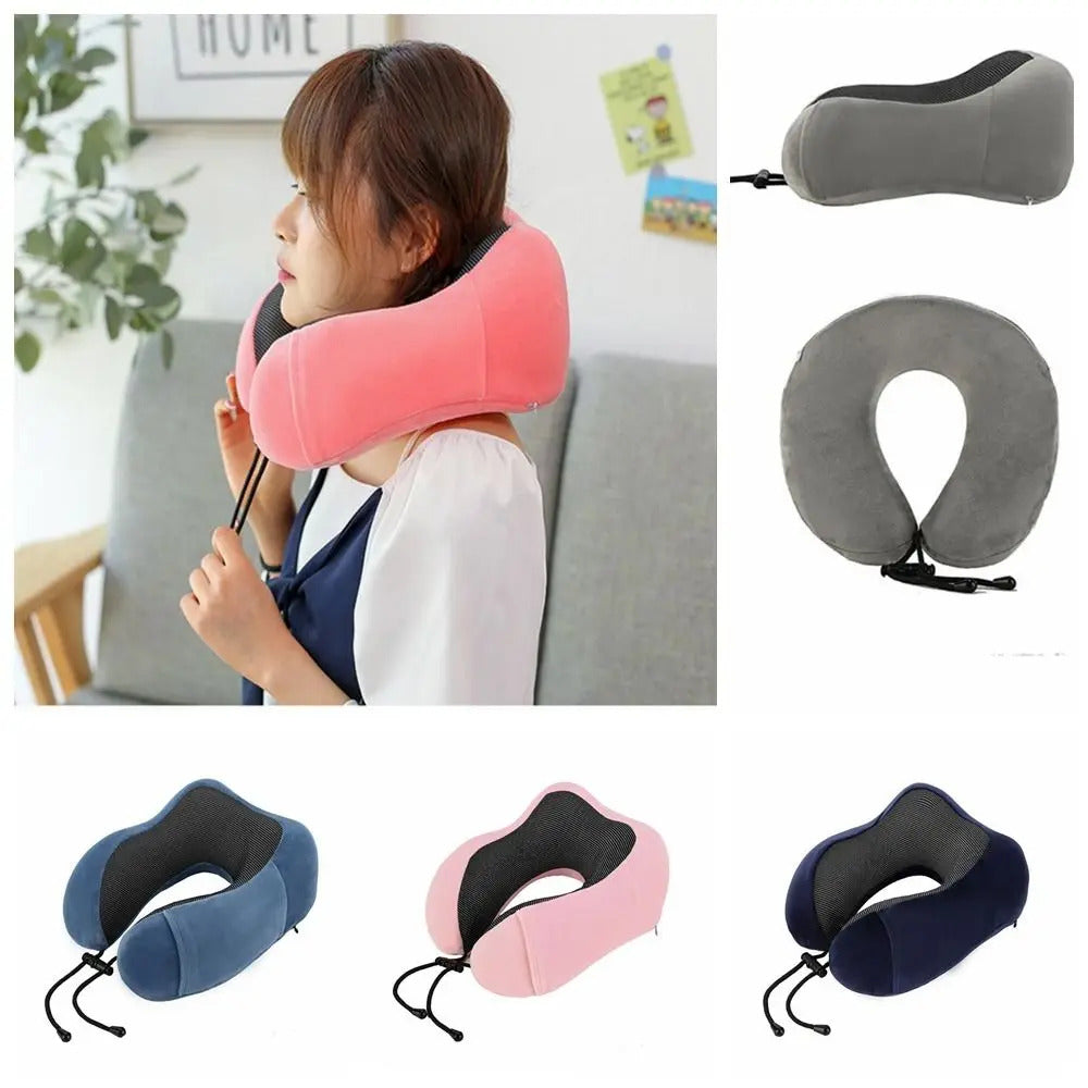 Memory Foam Cushion Without Carry Bag Travel essentials U Shaped Pillows Travel Pillow Neck Protect Neck Support