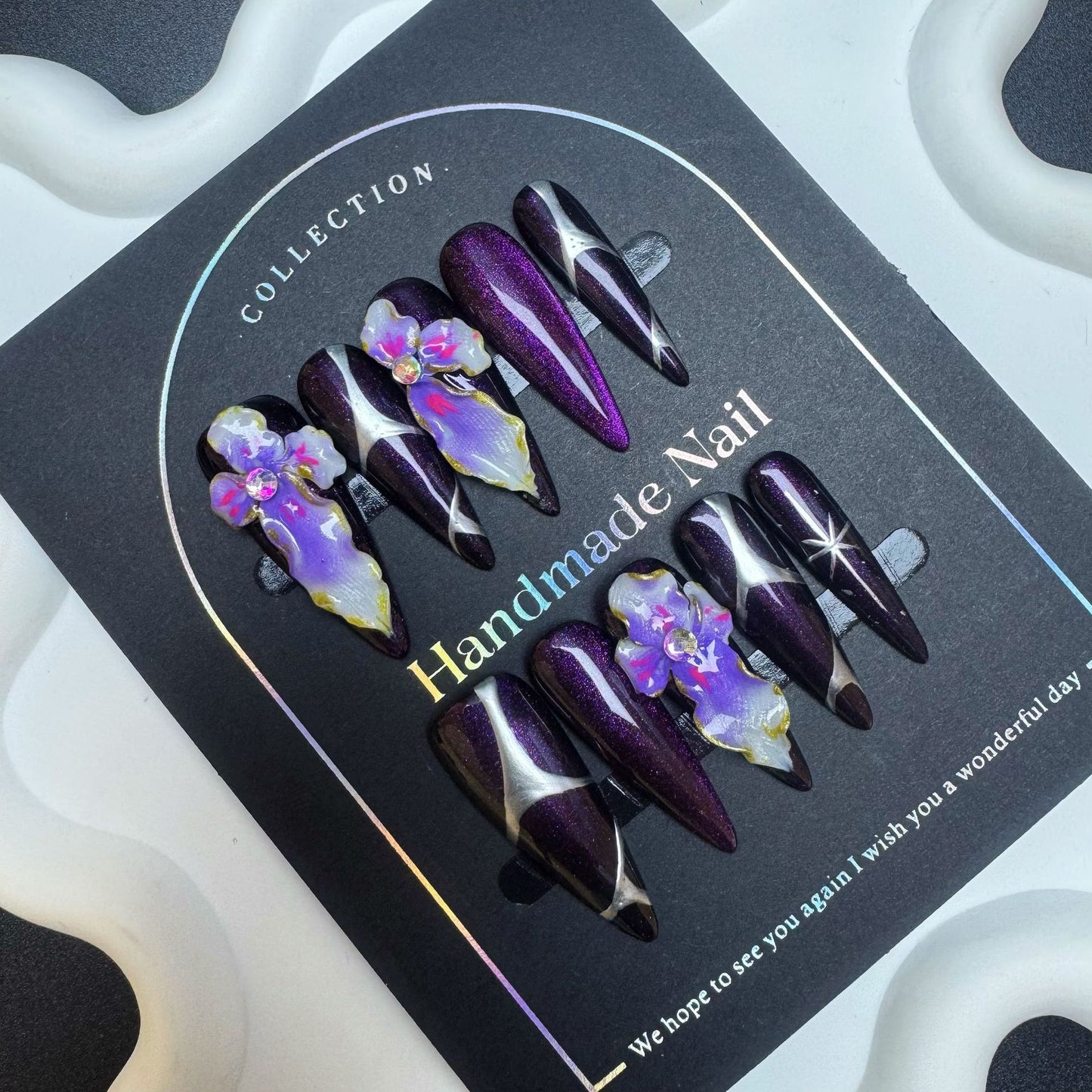 Cat Eye Carved Personalized Wearable Nail Tips Unique Hot Girl Style High-end Nail Stickers Cross-border European and American Wholesale