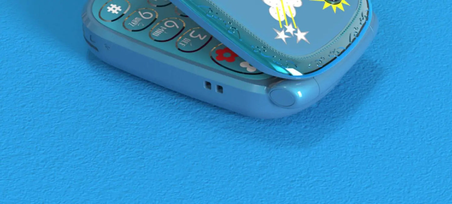 1.8 inch Screen Flip Mini Girl Cartoon Mobile Phone NO Camera Dual Card SIM LED Light Children Kids Cute Cover Style CellPhones