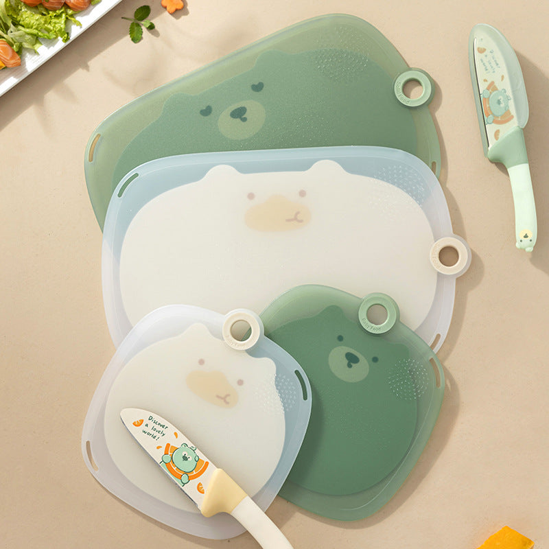 Cute Cutting Board Chopping Board for Fruits Plastic Mildew-Proof Mini Classification Baby Home Small Cutting Board Baby Food Supplement