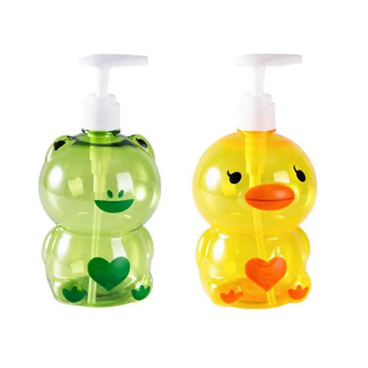 250/500ml Frog Duck Shape Portable Soap Dispenser Child Cute Animal Press Type Split Empty Shampoo Container
