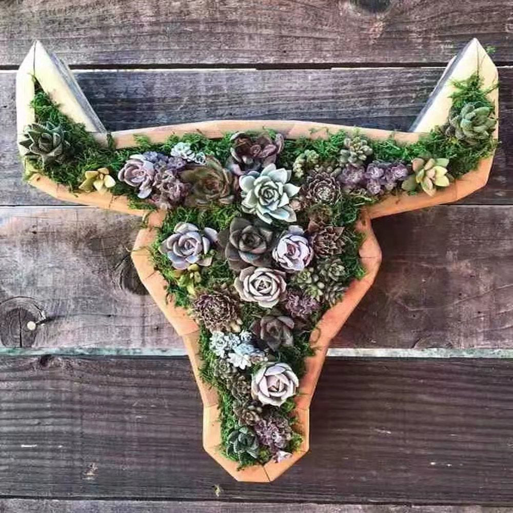 New Animal Succulent Wooden Animal Flowerpot Plant Plant Flowerpot Garden Micro Landscape Pot