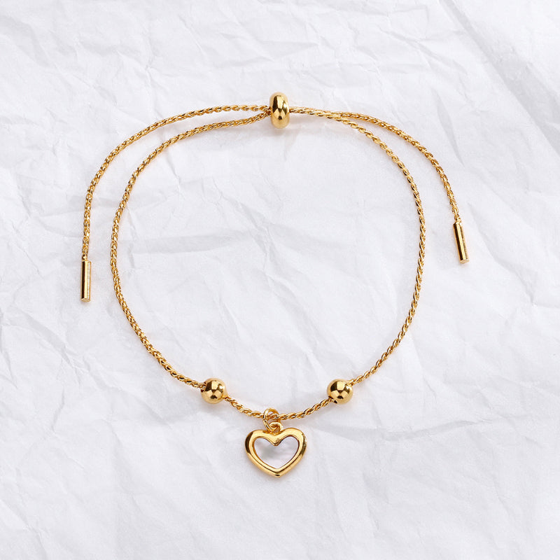 Love Fringed Zircon Bracelet for Women 2025 New Light Luxury Minority High-End Fashion All-Match Temperament Bracelet Necklace