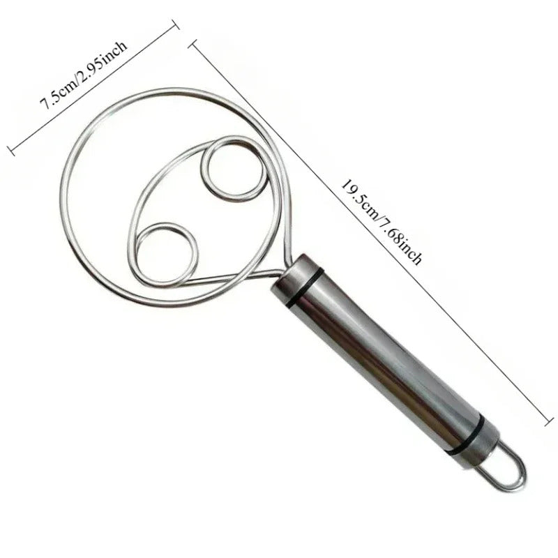 Best Wooden Hand Dough Whisk Stainless Steel Doutch Dough Whisk Kichen Cooking Whisks Utensil Egg Beater Pastry Tool