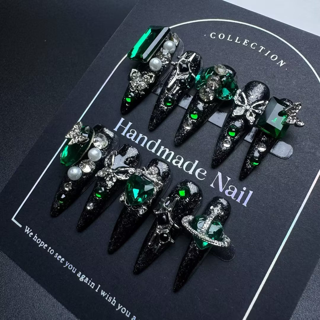 Wearable Nails Purely Handmade Nail Tips for Women Experts Cross-Border European American Japanese Korean Factory Wholesale New Cute High-End Feel