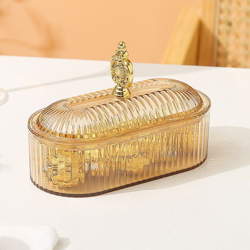 Living Room Household Coffee Table Nut Plate Oval Dish Compartment Plate Snack Plate Dessert Plate Nut Plate Candy Plate