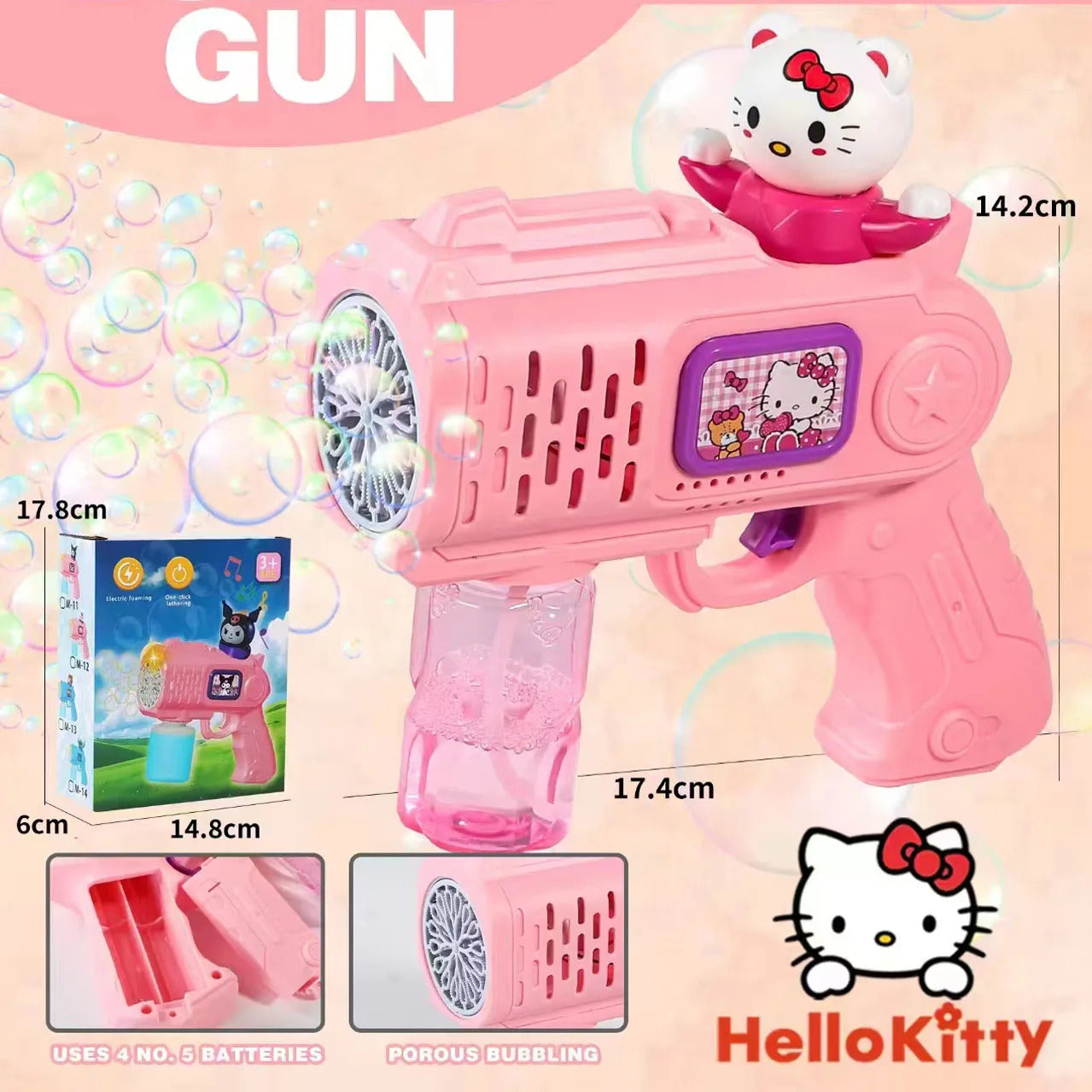 New Stitch Electric Bubble Gun Kids Toy Bubbles Machine Automatic Soap Blower With Light Outdoor Games Boys And Girls Gift