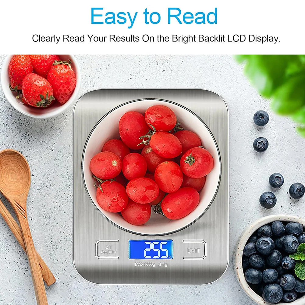 5Kg Kitchen Digital Scale Stainless Steel Mini Precision Weight Scale 0.1g Portable Weights Scale Cooking Baking Measuring Tools