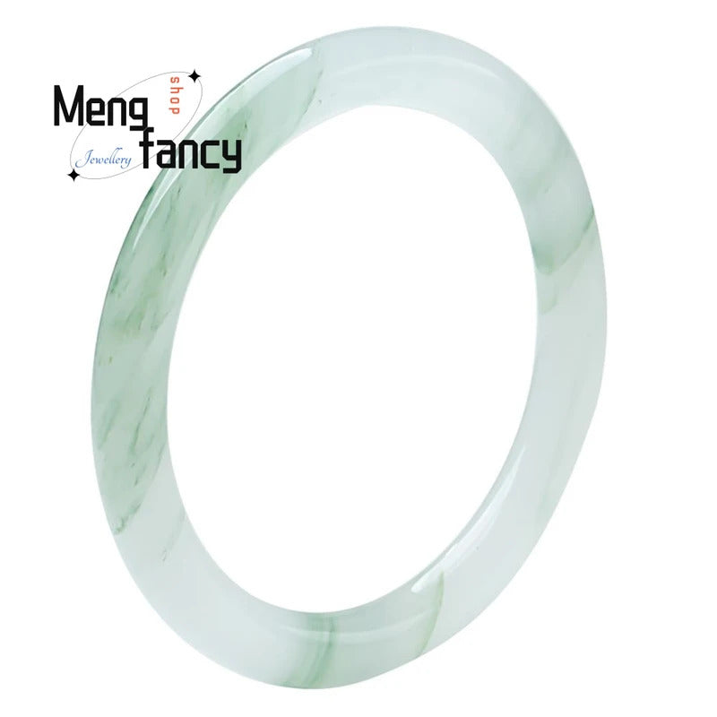 Natural Golden Silk Jade Tianshan Jade Bangle High-grade Exquisite Luxury Quality Fashion Jewelry Sexy Young Girls Holiday Gift