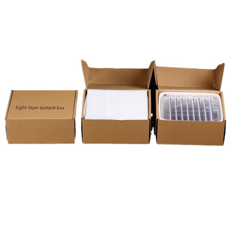 In Stock Grafting Eyelash Storage Box Eight-Layer Eyelash Storage Flower Box Multi-Layer Transparent and Dustproof Eyelash Box Auxiliary Tool