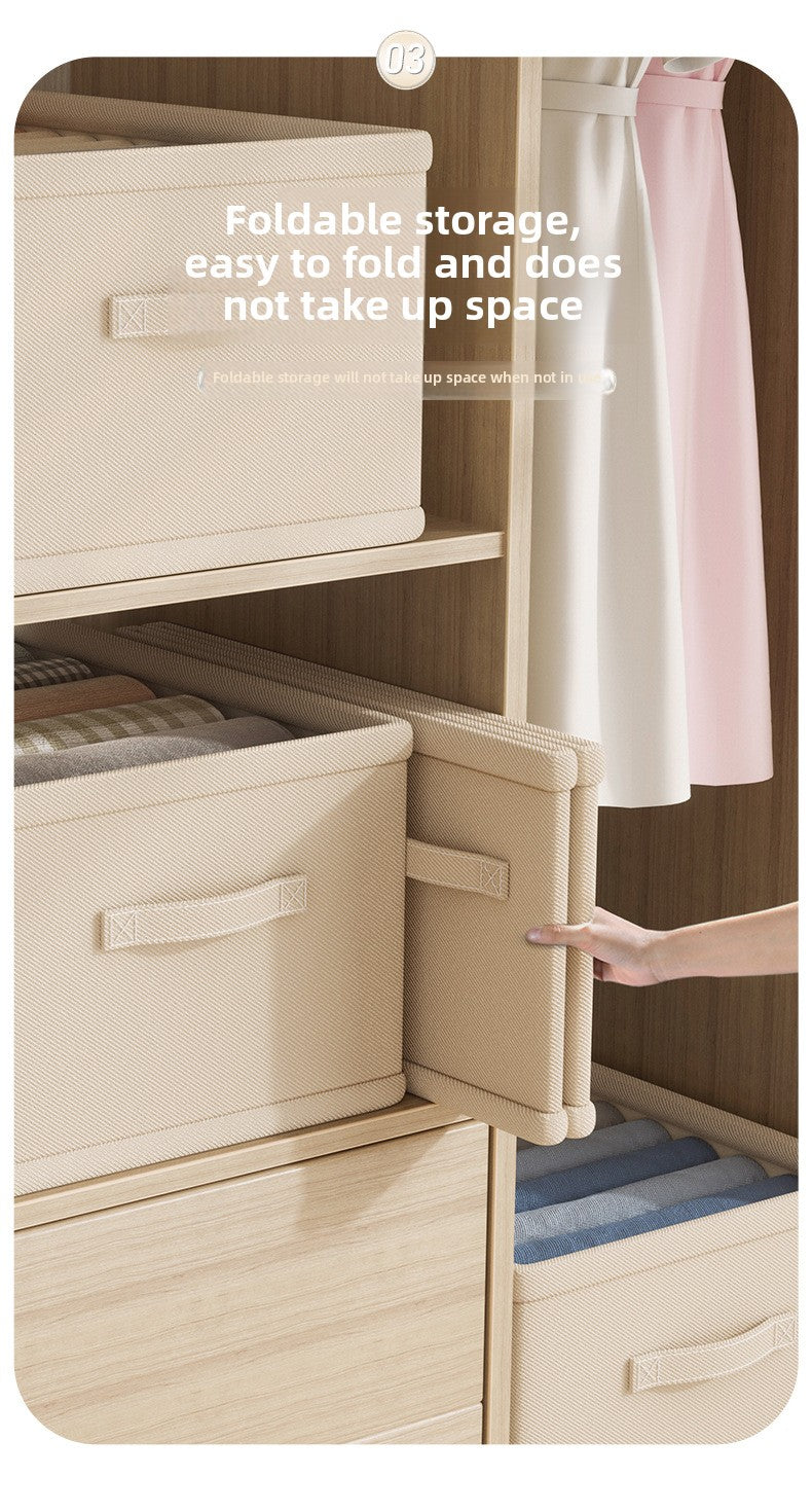 Drawer Style Wardrobe Storage Box Household Fabrics Clothes Pants without Lid Storage Cotton and Linen Storage Storage Basket Box