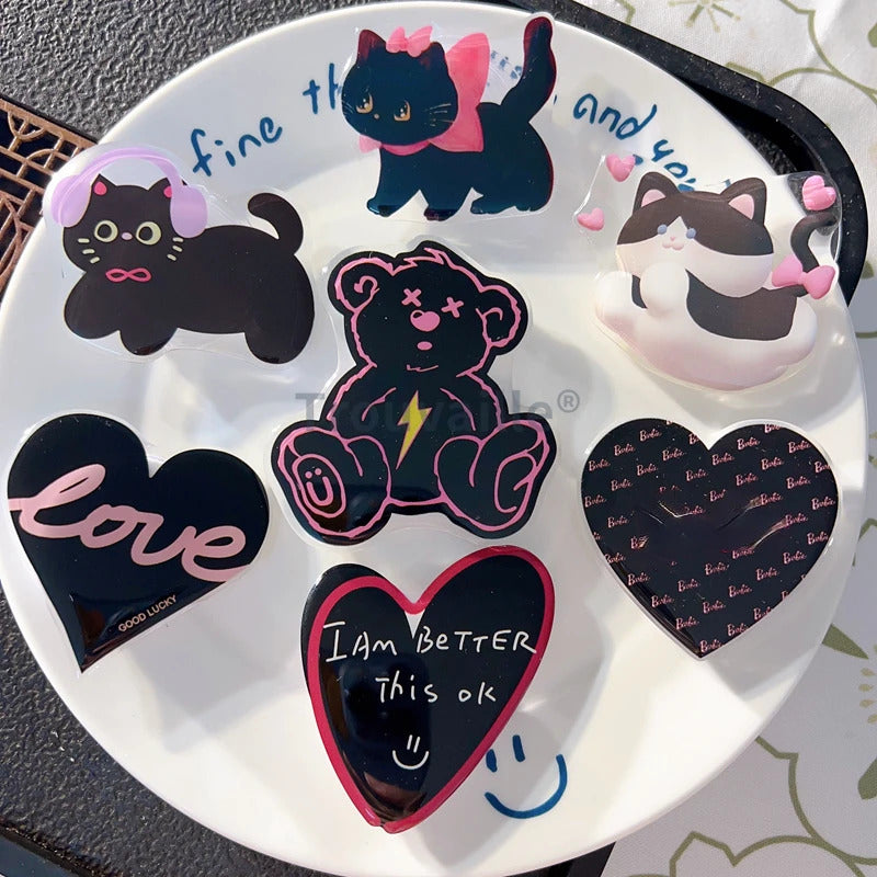 Trouvaille Phone Grip Toks Cellphone Stand Holder Mobile  Bracket Cute Korea Cartoon Finger Ring Holder Griptok