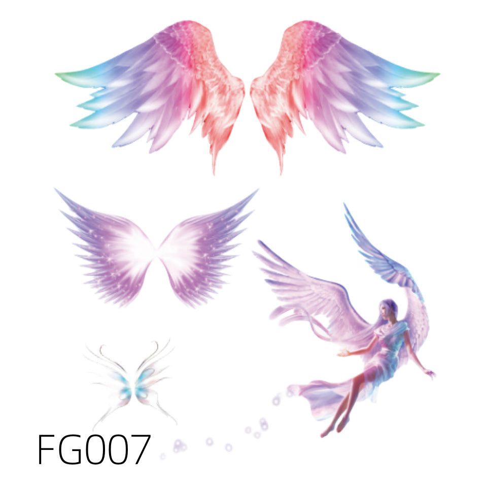 Glitter Gradient Butterfly Wing Tattoo Eye Corner Face Stickers Children's Eye Makeup DIY Stickers Fish Scale Performance Catwalk