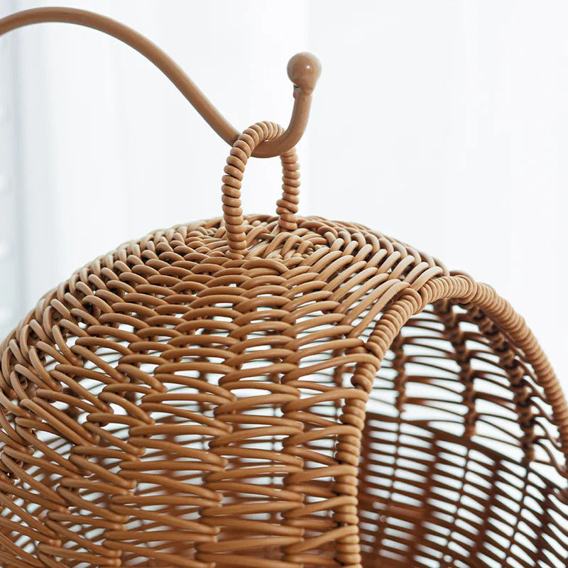 Imitation Rattan Weaving Creative Household Desktop Fruit Basket Dessert Candy Basket Fruit Hanging Basket Snack Storage Basket
