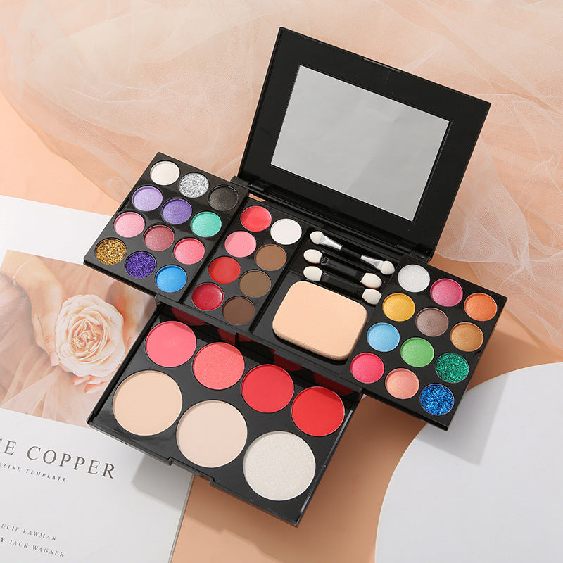 Ashariya 39-Color Eyeshadow Palette Lip Mud Contour Eyeshadow Blush Student Daily Makeup Supplies Cosmetics Eyeshadow