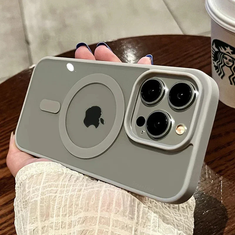 New Acrylic Magnetic Clear Case For iPhone 16 15 14 13 12 11 Pro Max 16 Plus Magsafe Wireless Charge Girls Pink Hard Back Cover