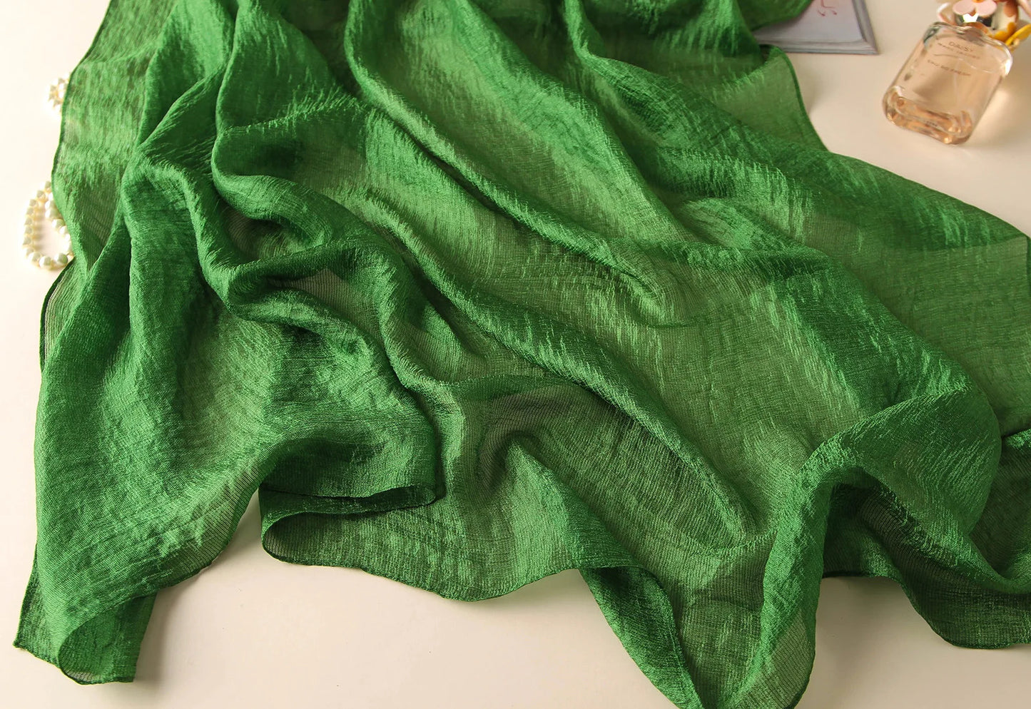 2023 Luxury Brand Women Fashion Scarf Plain Solid Silk Linen Shawls Scarves Summer Lady Bandanas Pashmina Foulard Hijab 180*90Cm