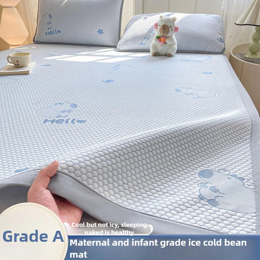 Capibara Summer Bed Mat Queen Soft Breathable Ice Bean Cooling Mat Coolness Summer Mat Cool Down Mattress Protector Pad Bedsheet